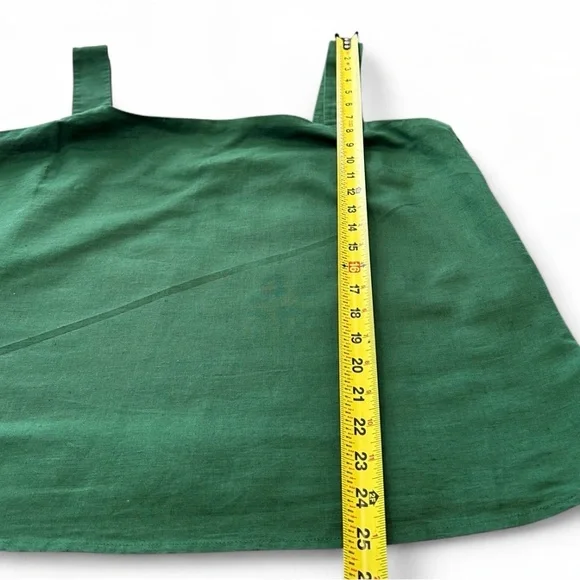 J. Crew Deep Green Square-Neck Tank with Wide Straps - Picture 5 of 6